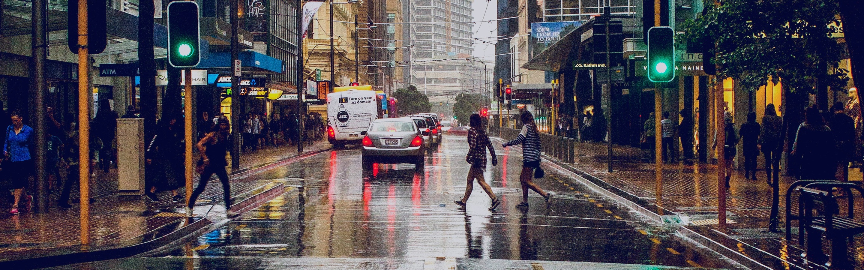 Photo of Willis Street in the rain